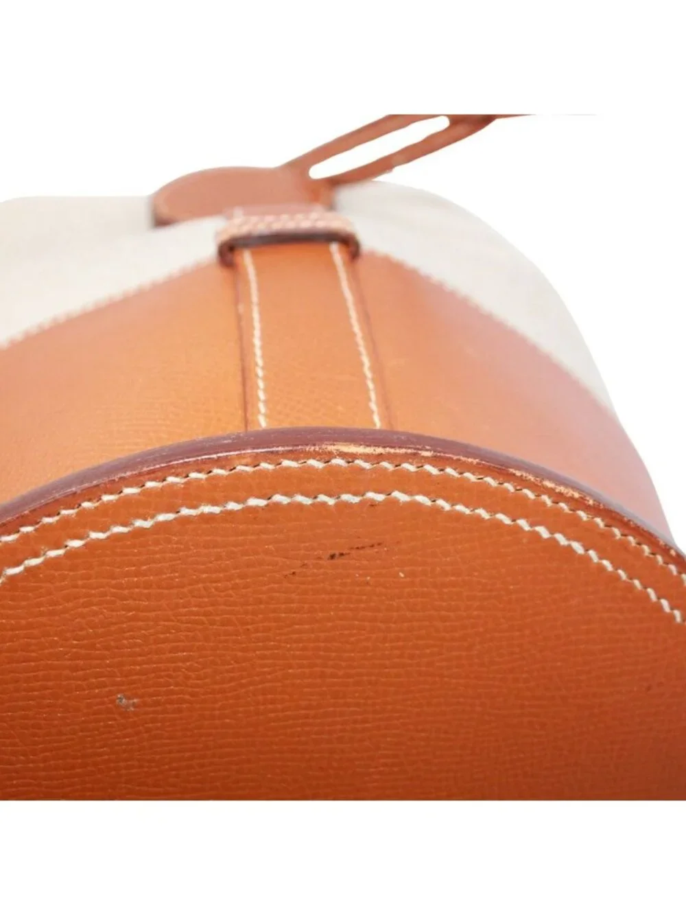 Hermes Standee Toile Ash Courchevel Leather Ivory Brown Shoulder Bag Gold